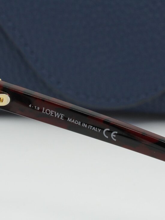 Loewe LW40001I 54T Filipa Square Sunglasses – Red Havana/Rose Havana\\ Bordeaux